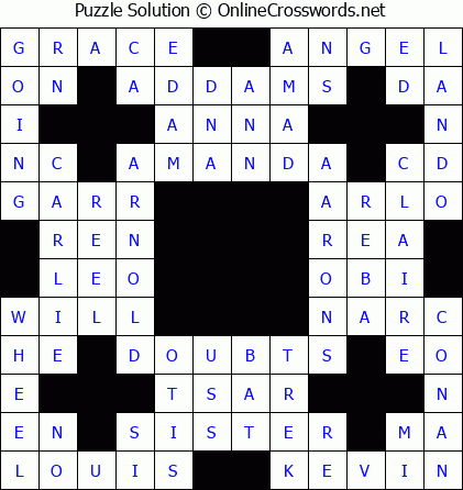 Solution for Crossword Puzzle #5799