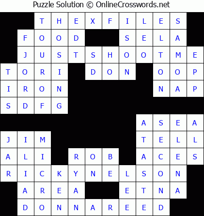 Solution for Crossword Puzzle #5805