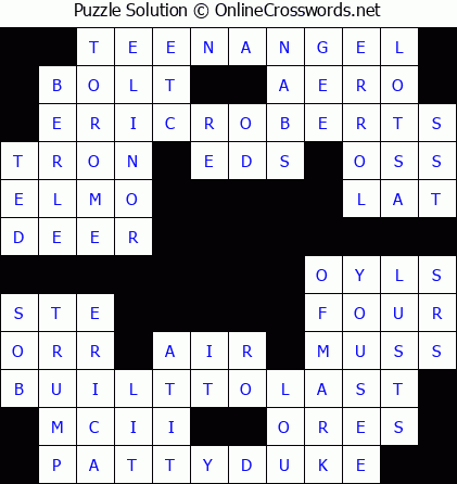 Solution for Crossword Puzzle #5808