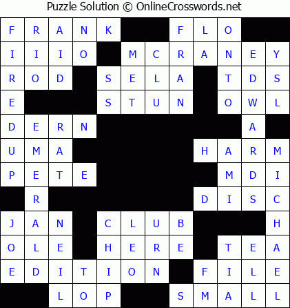 Solution for Crossword Puzzle #5810