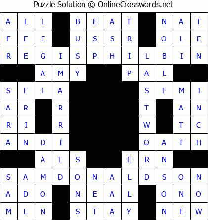 Solution for Crossword Puzzle #5824