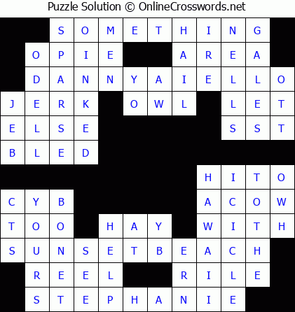 Solution for Crossword Puzzle #5826