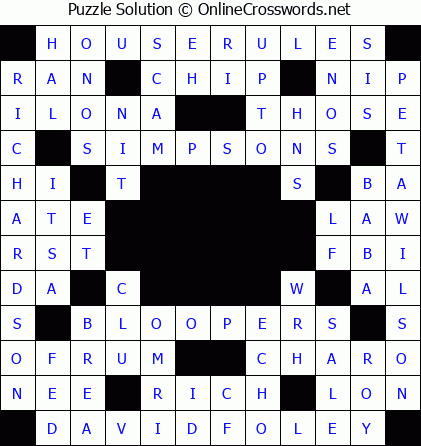 Solution for Crossword Puzzle #5829