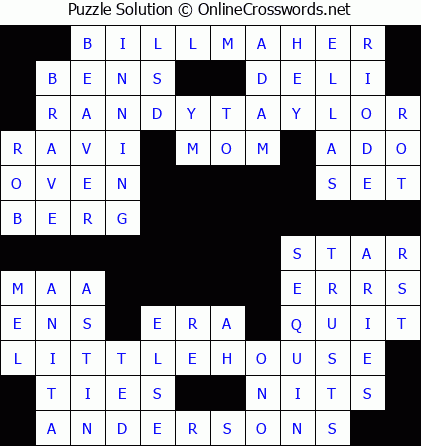 Solution for Crossword Puzzle #5842