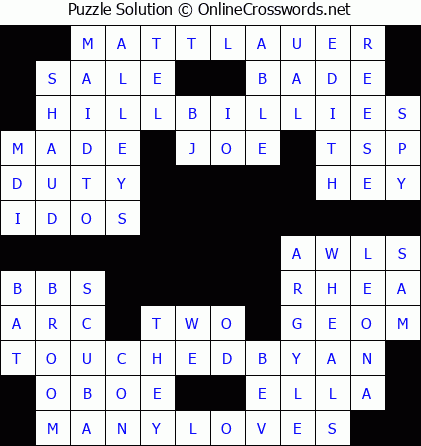 Solution for Crossword Puzzle #5846