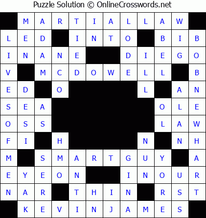 Solution for Crossword Puzzle #5856