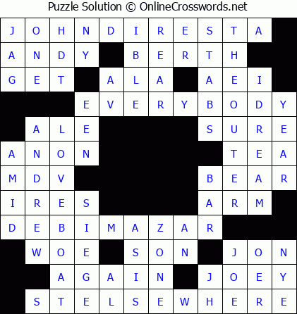 Solution for Crossword Puzzle #5858