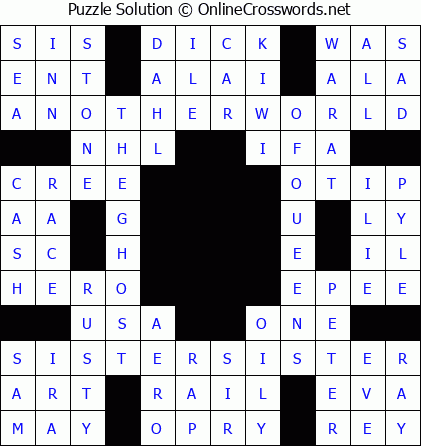 Solution for Crossword Puzzle #5871