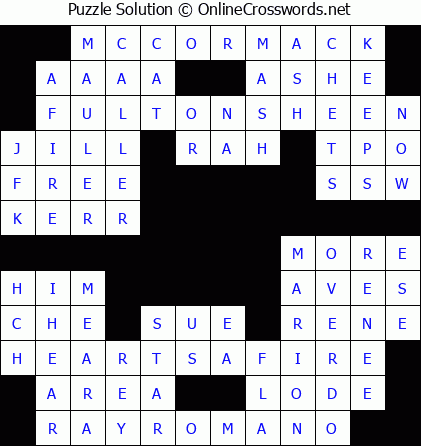 Solution for Crossword Puzzle #5876