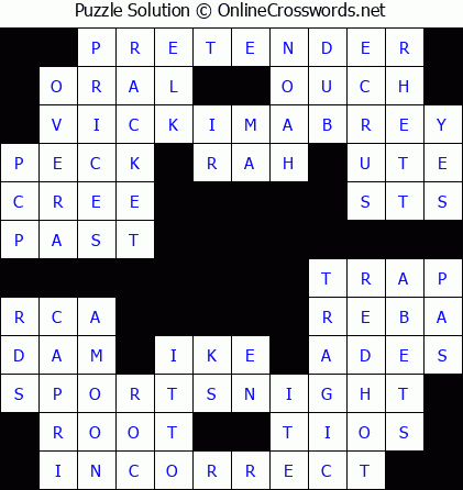 Solution for Crossword Puzzle #5877
