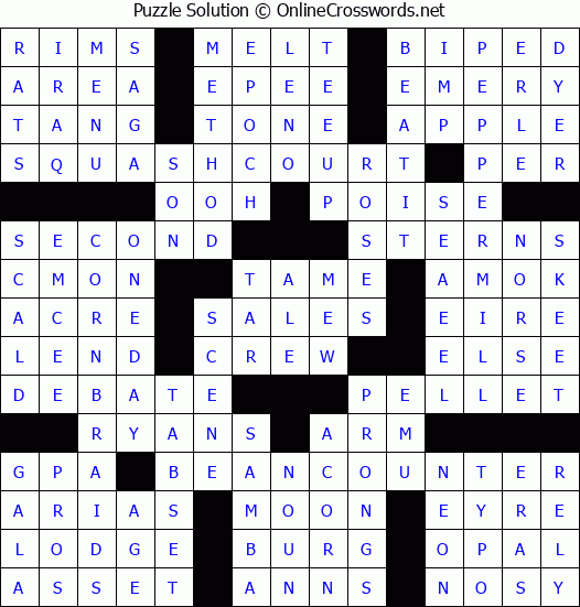 Solution for Crossword Puzzle #6256