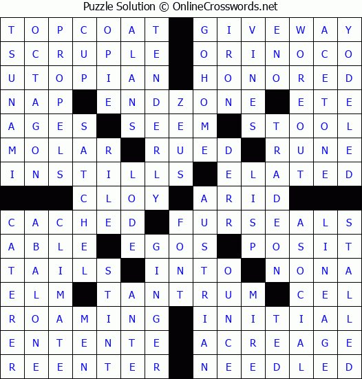 Solution for Crossword Puzzle #6414