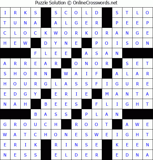 Solution for Crossword Puzzle #6568