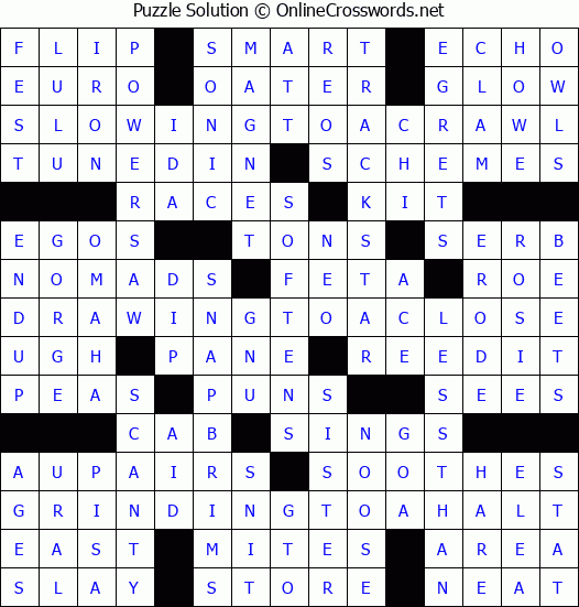 Solution for Crossword Puzzle #6716