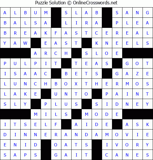 Solution for Crossword Puzzle #6826