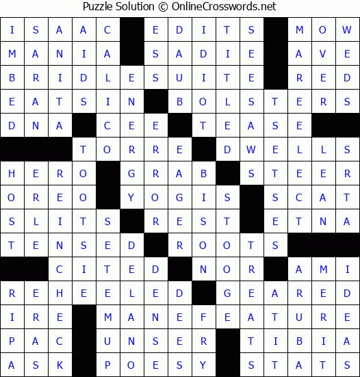 Solution for Crossword Puzzle #7005