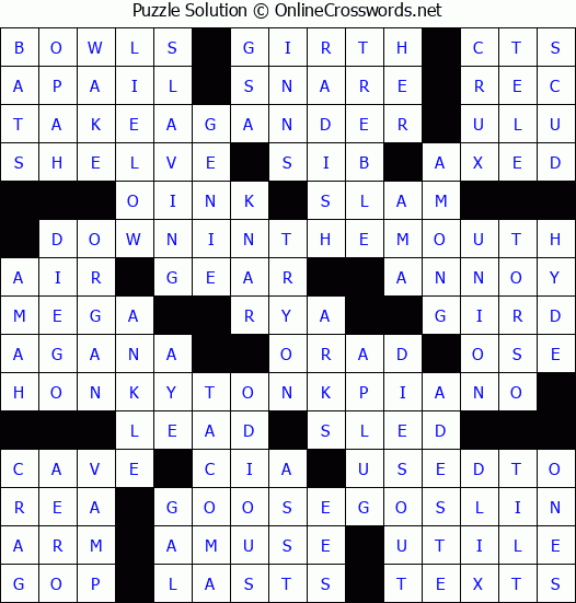 Solution for Crossword Puzzle #7363