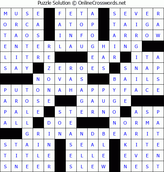 Solution for Crossword Puzzle #7393