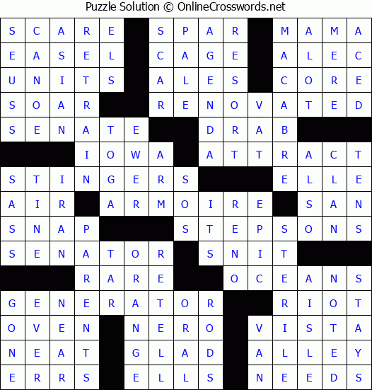Solution for Crossword Puzzle #76009