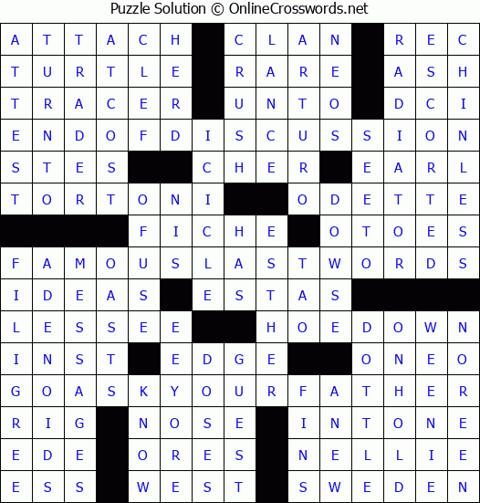Solution for Crossword Puzzle #8472