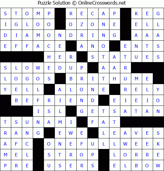 Solution for Crossword Puzzle #8477