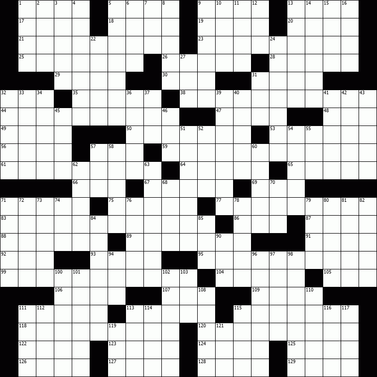 OnlineCrosswords.net - Free Daily Crossword Puzzles