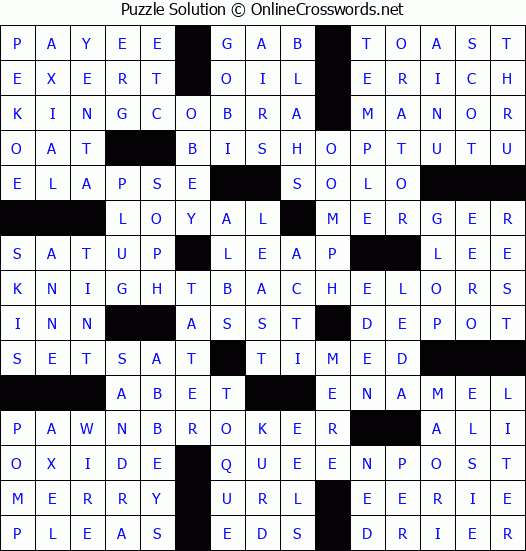 Solution for Crossword Puzzle #1000