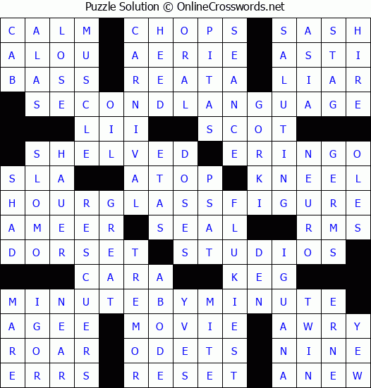 Solution for Crossword Puzzle #1128