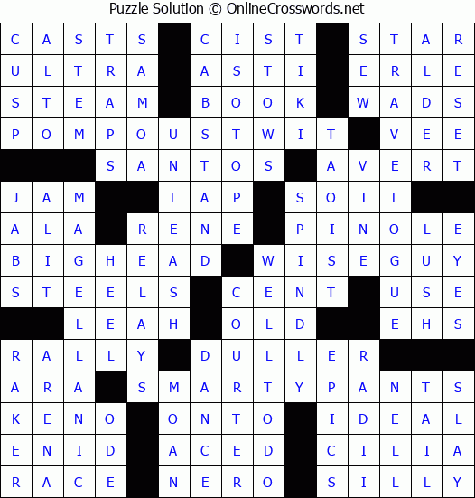 Solution for Crossword Puzzle #1503
