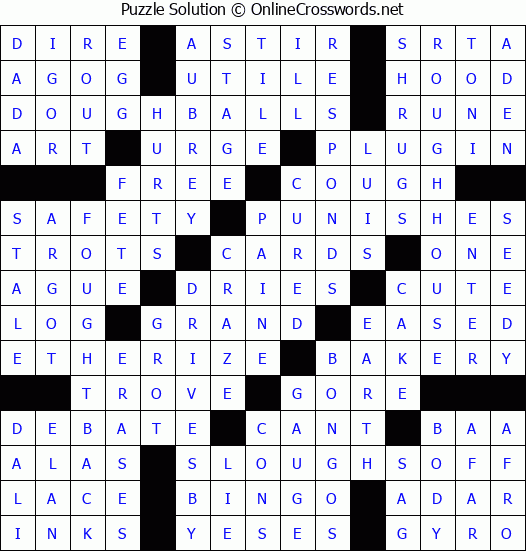 Solution for Crossword Puzzle #1504