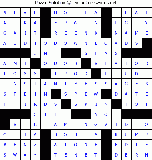 Solution for Crossword Puzzle #1610