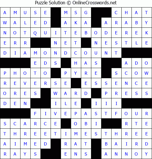 Solution for Crossword Puzzle #1916