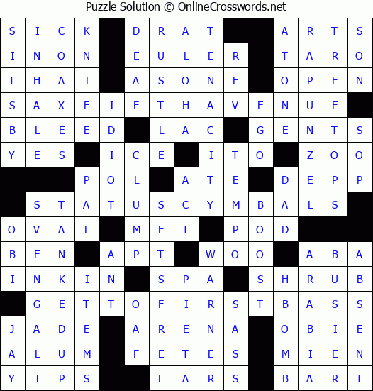Solution for Crossword Puzzle #1946