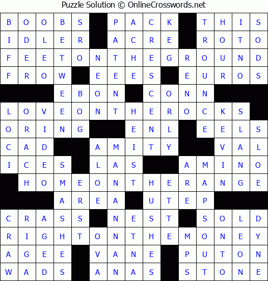 Solution for Crossword Puzzle #2195