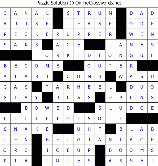 Solution for Crossword Puzzle #2338
