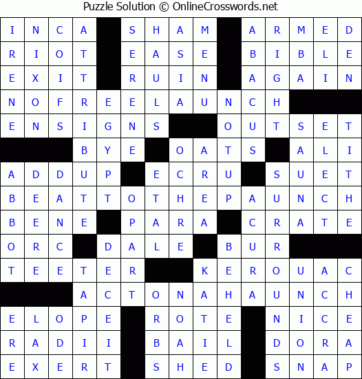 Solution for Crossword Puzzle #2360
