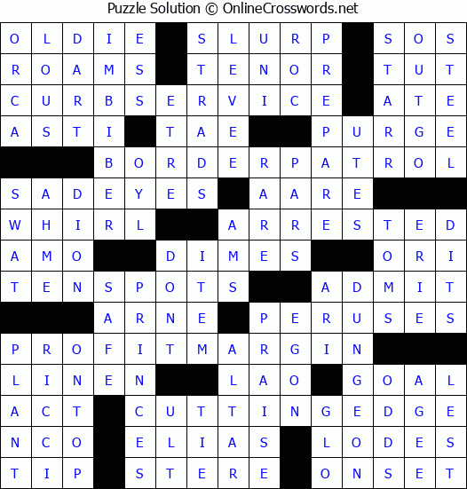 Solution for Crossword Puzzle #2511