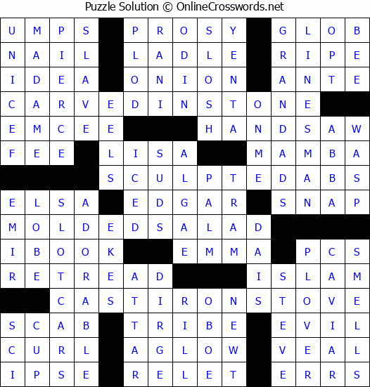Solution for Crossword Puzzle #2567