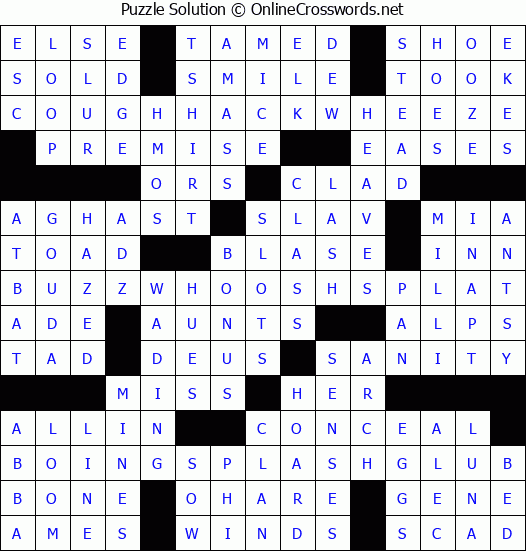 Solution for Crossword Puzzle #2575