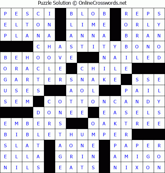 Solution for Crossword Puzzle #3907