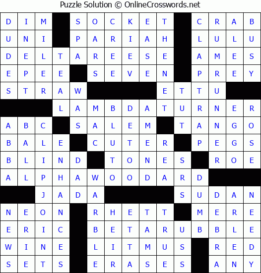 Solution for Crossword Puzzle #3915