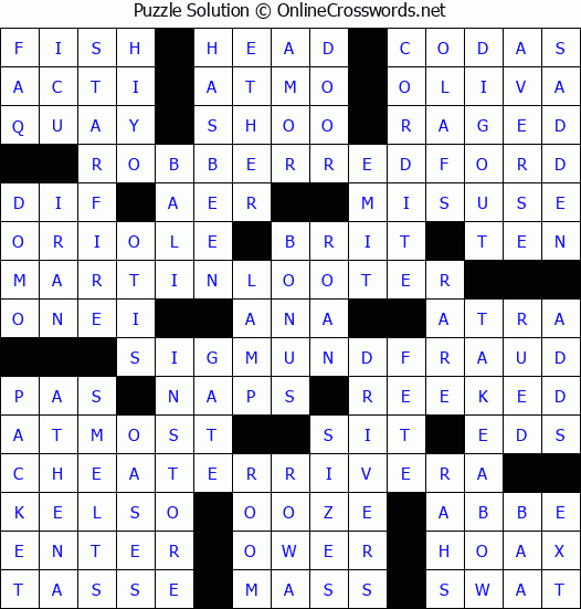 Solution for Crossword Puzzle #4090