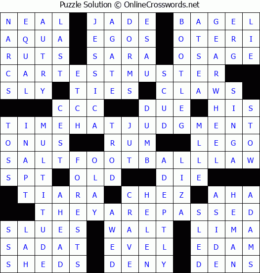 Solution for Crossword Puzzle #4250