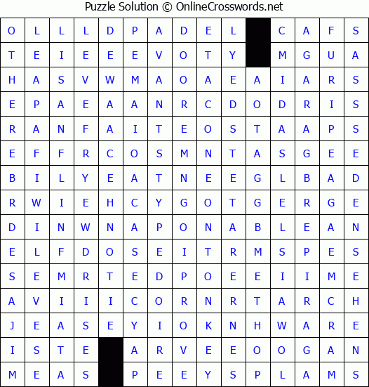 Solution for Crossword Puzzle #4356