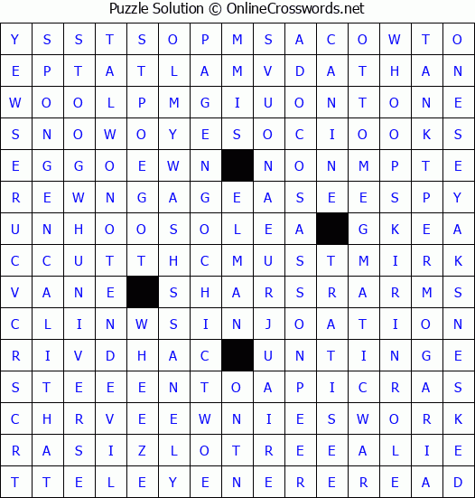 Solution for Crossword Puzzle #4359