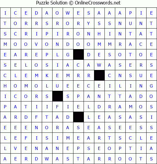 Solution for Crossword Puzzle #4362