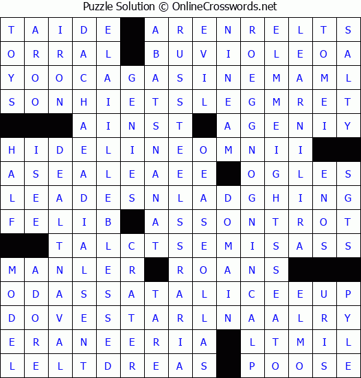 Solution for Crossword Puzzle #4388