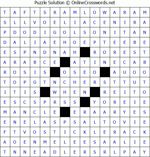 Solution for Crossword Puzzle #4456