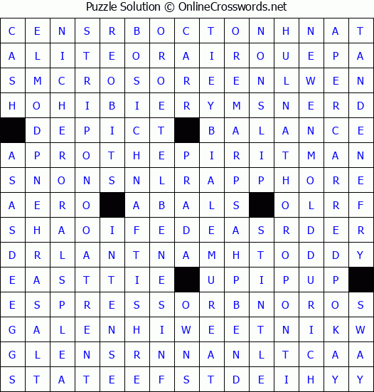 Solution for Crossword Puzzle #4466