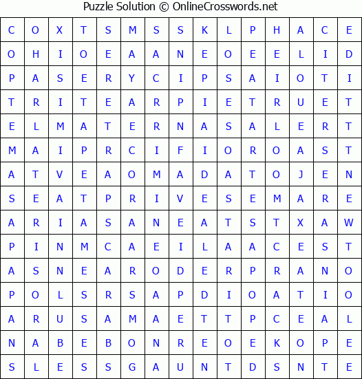 Solution for Crossword Puzzle #4481